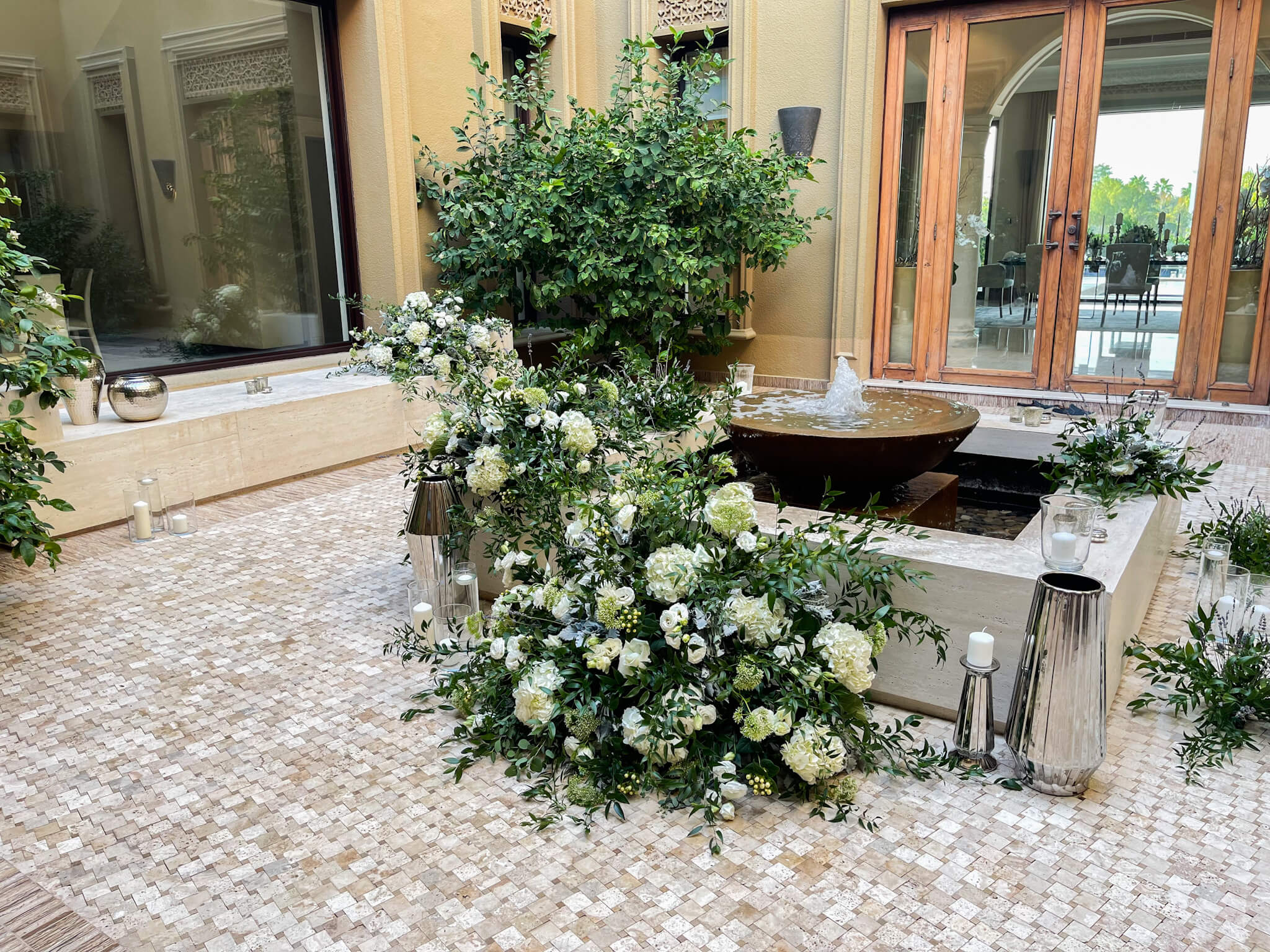 floral decor - fountain - home Decor